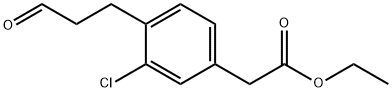 Ethyl 3-chloro-4-(3-oxopropyl)phenylacetate Structure