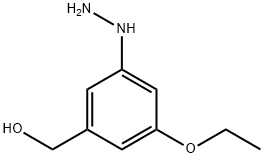 1-(3-Ethoxy-5-(hydroxymethyl)phenyl)hydrazine Structure