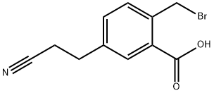 2-(Bromomethyl)-5-(2-cyanoethyl)benzoic acid Structure