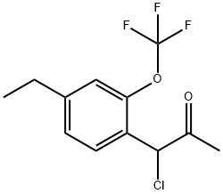 1-Chloro-1-(4-ethyl-2-(trifluoromethoxy)phenyl)propan-2-one Structure