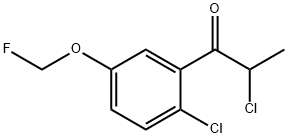 2-Chloro-1-(2-chloro-5-(fluoromethoxy)phenyl)propan-1-one Structure