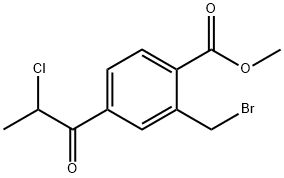 Methyl 2-(bromomethyl)-4-(2-chloropropanoyl)benzoate Structure