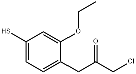 1-Chloro-3-(2-ethoxy-4-mercaptophenyl)propan-2-one Structure