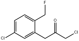 1-Chloro-3-(5-chloro-2-(fluoromethyl)phenyl)propan-2-one Structure