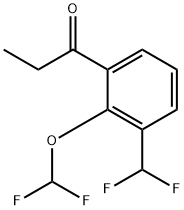 1-(2-(Difluoromethoxy)-3-(difluoromethyl)phenyl)propan-1-one Structure