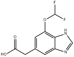 4-Difluoromethoxy-1H-benzimidazole-6-acetic acid Structure