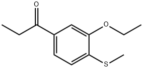 1-(3-Ethoxy-4-(methylthio)phenyl)propan-1-one Structure