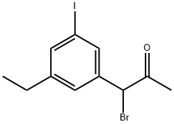 1-Bromo-1-(3-ethyl-5-iodophenyl)propan-2-one 구조식 이미지