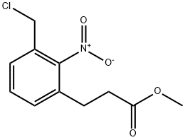 Methyl 3-(chloromethyl)-2-nitrophenylpropanoate Structure