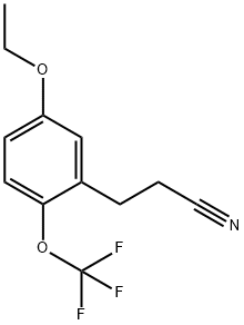 3-(5-Ethoxy-2-(trifluoromethoxy)phenyl)propanenitrile Structure