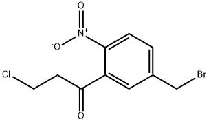 1-(5-(Bromomethyl)-2-nitrophenyl)-3-chloropropan-1-one Structure