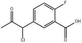 5-(1-Chloro-2-oxopropyl)-2-fluorobenzoic acid Structure