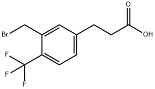 3-(3-(Bromomethyl)-4-(trifluoromethyl)phenyl)propanoic acid Structure