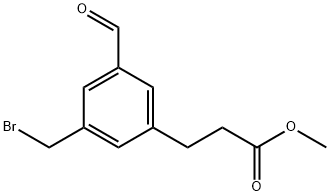 Methyl 3-(bromomethyl)-5-formylphenylpropanoate Structure