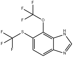 4-Trifluoromethoxy-5-trifluoromethylthio-1H-benzimidazole Structure