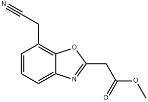 Methyl 7-(cyanomethyl)benzo[d]oxazole-2-acetate Structure