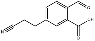 5-(2-Cyanoethyl)-2-formylbenzoic acid Structure