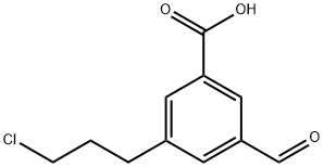 3-(3-Chloropropyl)-5-formylbenzoic acid Structure