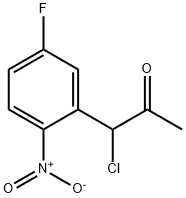 1-Chloro-1-(5-fluoro-2-nitrophenyl)propan-2-one Structure