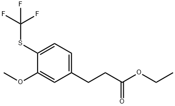 Ethyl 3-(3-methoxy-4-(trifluoromethylthio)phenyl)propanoate Structure