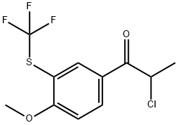 4-(2-Chloropropanoyl)-2-(trifluoromethylthio)anisole Structure