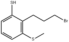 2-(3-Bromopropyl)-3-(methylthio)thiophenol Structure