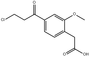 4-(3-Chloropropanoyl)-2-methoxyphenylacetic acid Structure