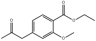 Ethyl 2-methoxy-4-(2-oxopropyl)benzoate Structure