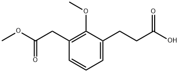 Methyl 3-(2-carboxyethyl)-2-methoxyphenylacetate Structure