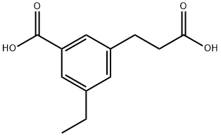 3-(2-Carboxyethyl)-5-ethylbenzoic acid Structure