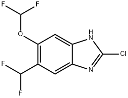 2-Chloro-5-difluoromethoxy-6-difluoromethyl-1H-benzimidazole Structure