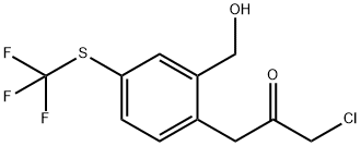 2-(3-Chloro-2-oxopropyl)-5-(trifluoromethylthio)benzylalcohol Structure