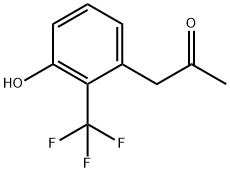 3-(2-Oxopropyl)-2-(trifluoromethyl)phenol Structure