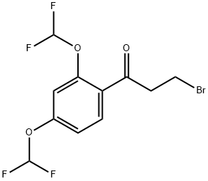 1-(2,4-Bis(difluoromethoxy)phenyl)-3-bromopropan-1-one Structure