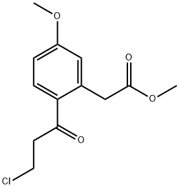 Methyl 2-(3-chloropropanoyl)-5-methoxyphenylacetate Structure