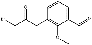 3-(3-Bromo-2-oxopropyl)-2-methoxybenzaldehyde Structure