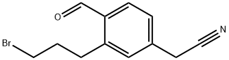 3-(3-Bromopropyl)-4-formylphenylacetonitrile Structure