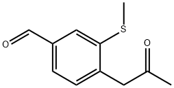 3-(Methylthio)-4-(2-oxopropyl)benzaldehyde Structure