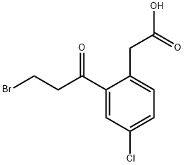 2-(3-Bromopropanoyl)-4-chlorophenylacetic acid Structure