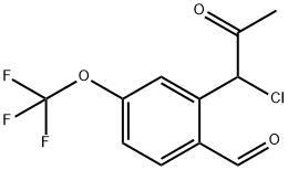 2-(1-Chloro-2-oxopropyl)-4-(trifluoromethoxy)benzaldehyde Structure