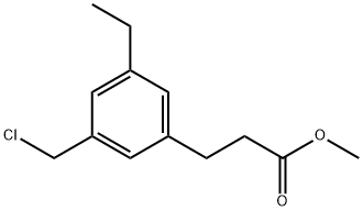 Methyl 3-(chloromethyl)-5-ethylphenylpropanoate Structure