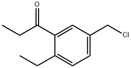 1-(5-(Chloromethyl)-2-ethylphenyl)propan-1-one Structure