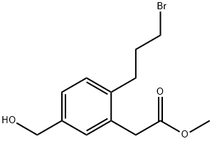 Methyl 2-(3-bromopropyl)-5-(hydroxymethyl)phenylacetate Structure