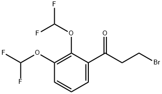 1-(2,3-Bis(difluoromethoxy)phenyl)-3-bromopropan-1-one Structure