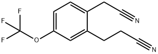 2-(2-Cyanoethyl)-4-(trifluoromethoxy)phenylacetonitrile Structure