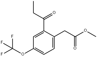 Methyl 2-propionyl-4-(trifluoromethoxy)phenylacetate Structure