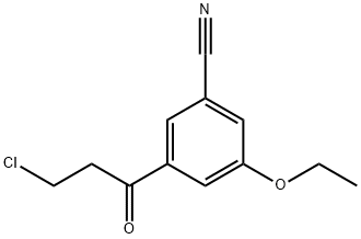 3-(3-Chloropropanoyl)-5-ethoxybenzonitrile Structure