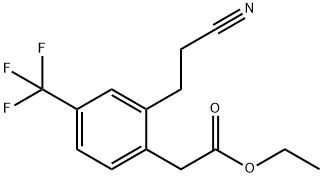 Ethyl 2-(2-cyanoethyl)-4-(trifluoromethyl)phenylacetate Structure