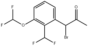 1-Bromo-1-(3-(difluoromethoxy)-2-(difluoromethyl)phenyl)propan-2-one Structure