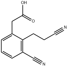 3-Cyano-2-(2-cyanoethyl)phenylacetic acid Structure